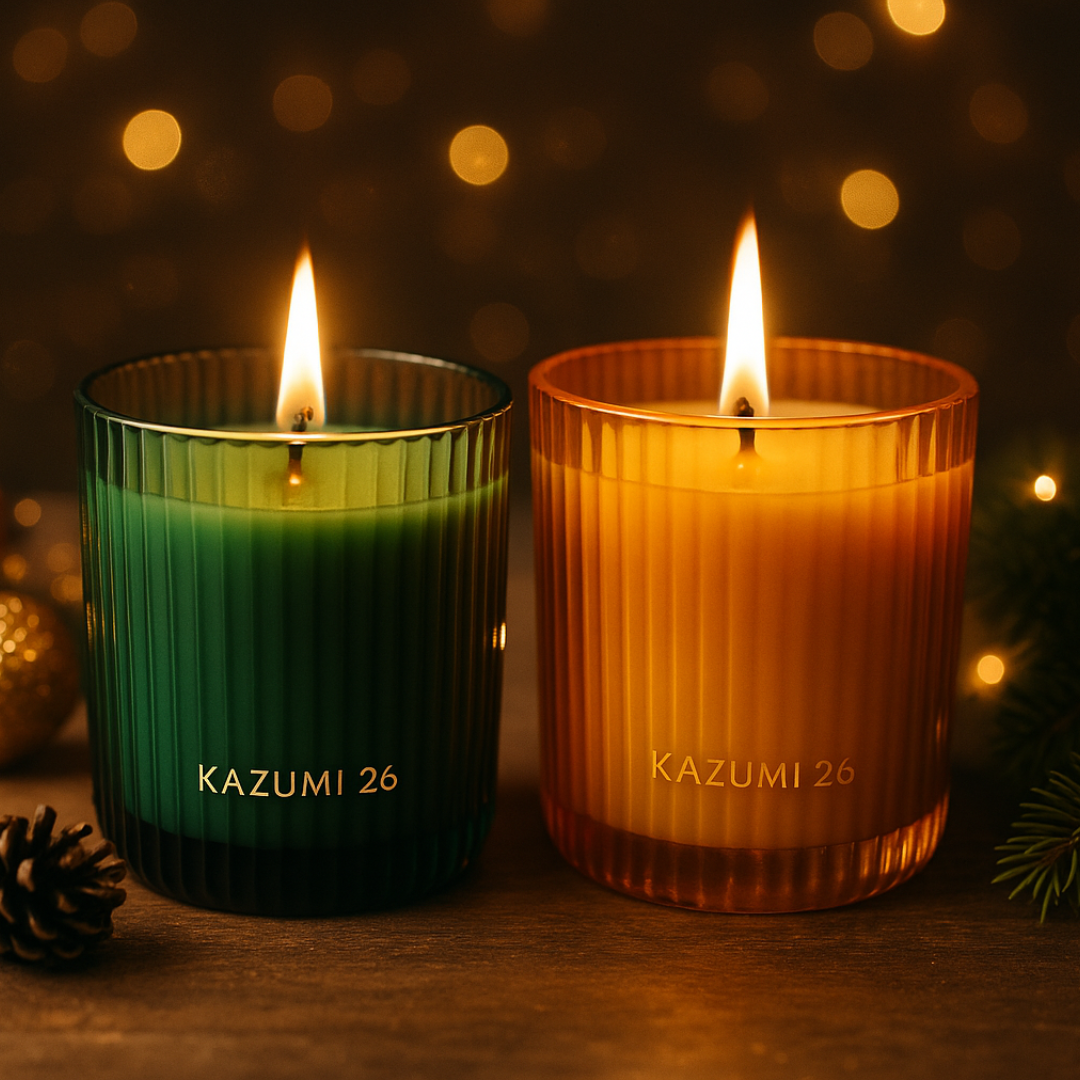 Green Christmas + Spiced Honey Candle Duo