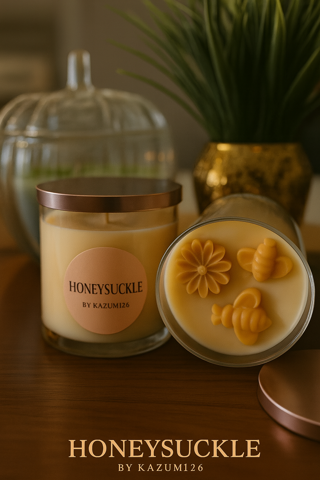 Honeysuckle 10oz & 3oz Candle (Coconut Soy Wax)
