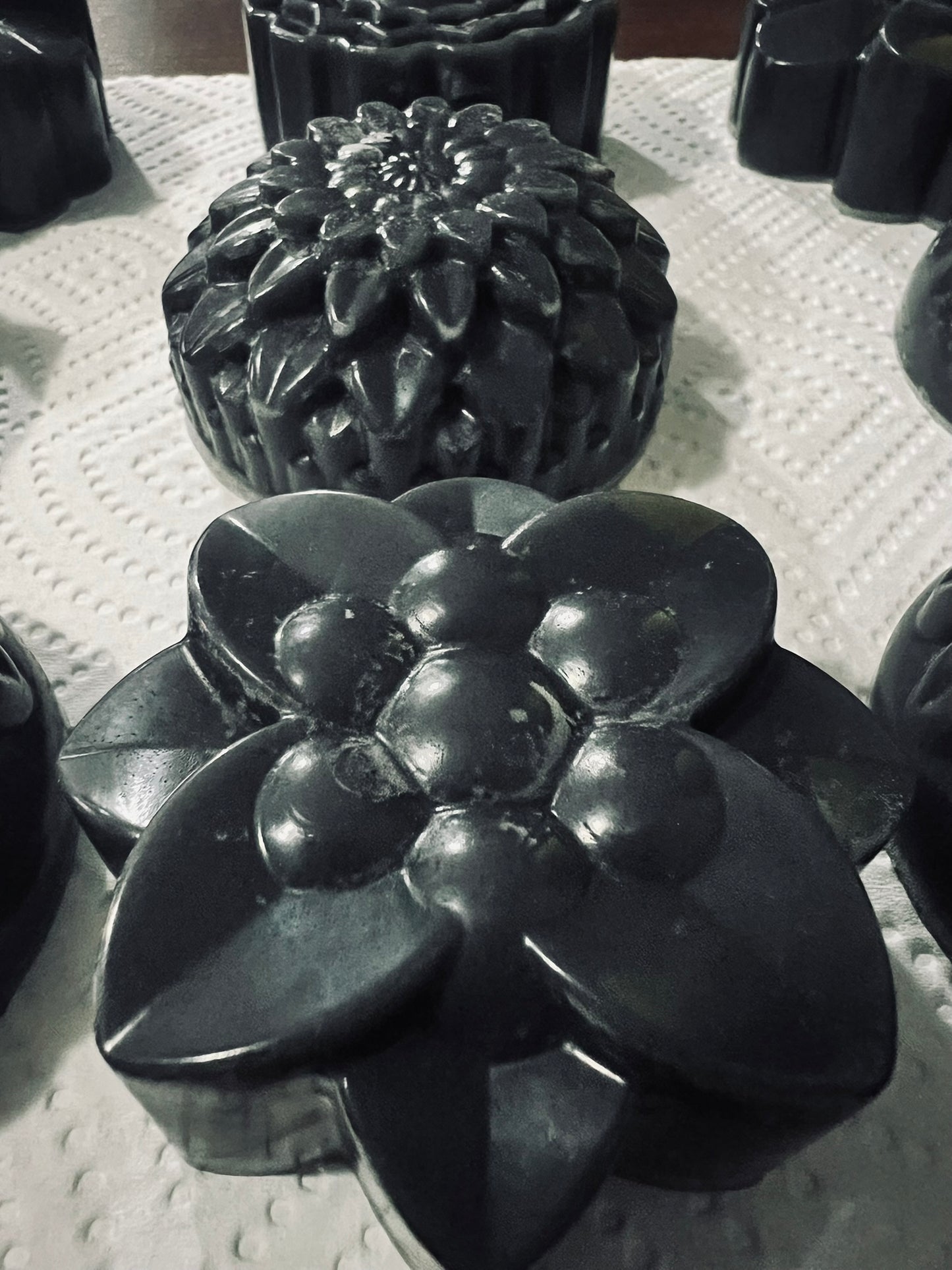 Scented 4oz Black Coco Charcoal Shea Goats' Milk Soap (2 Flower Edition)
