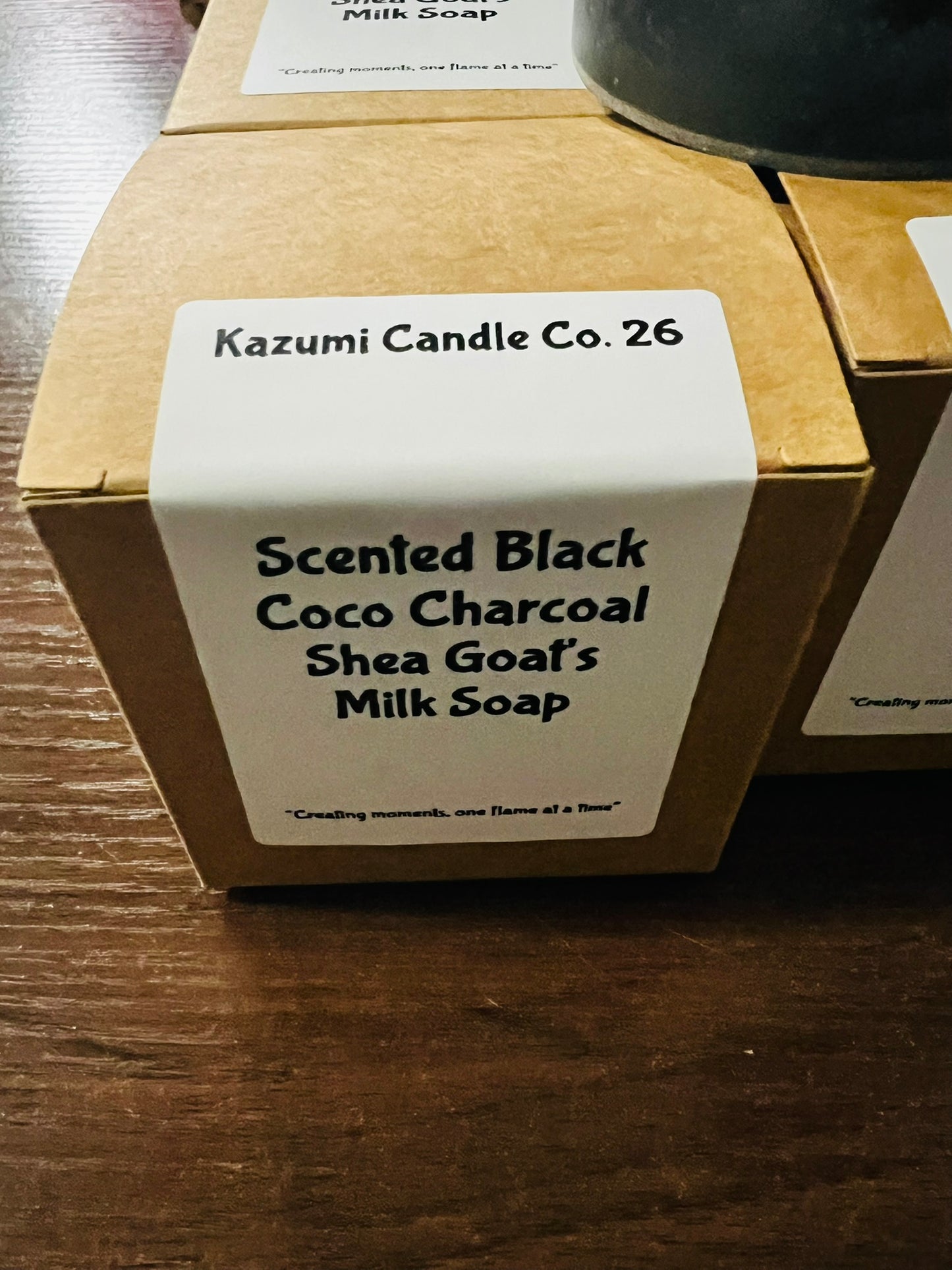 Scented 4oz Black Coco Charcoal Shea Goats' Milk Soap (2 Flower Edition)