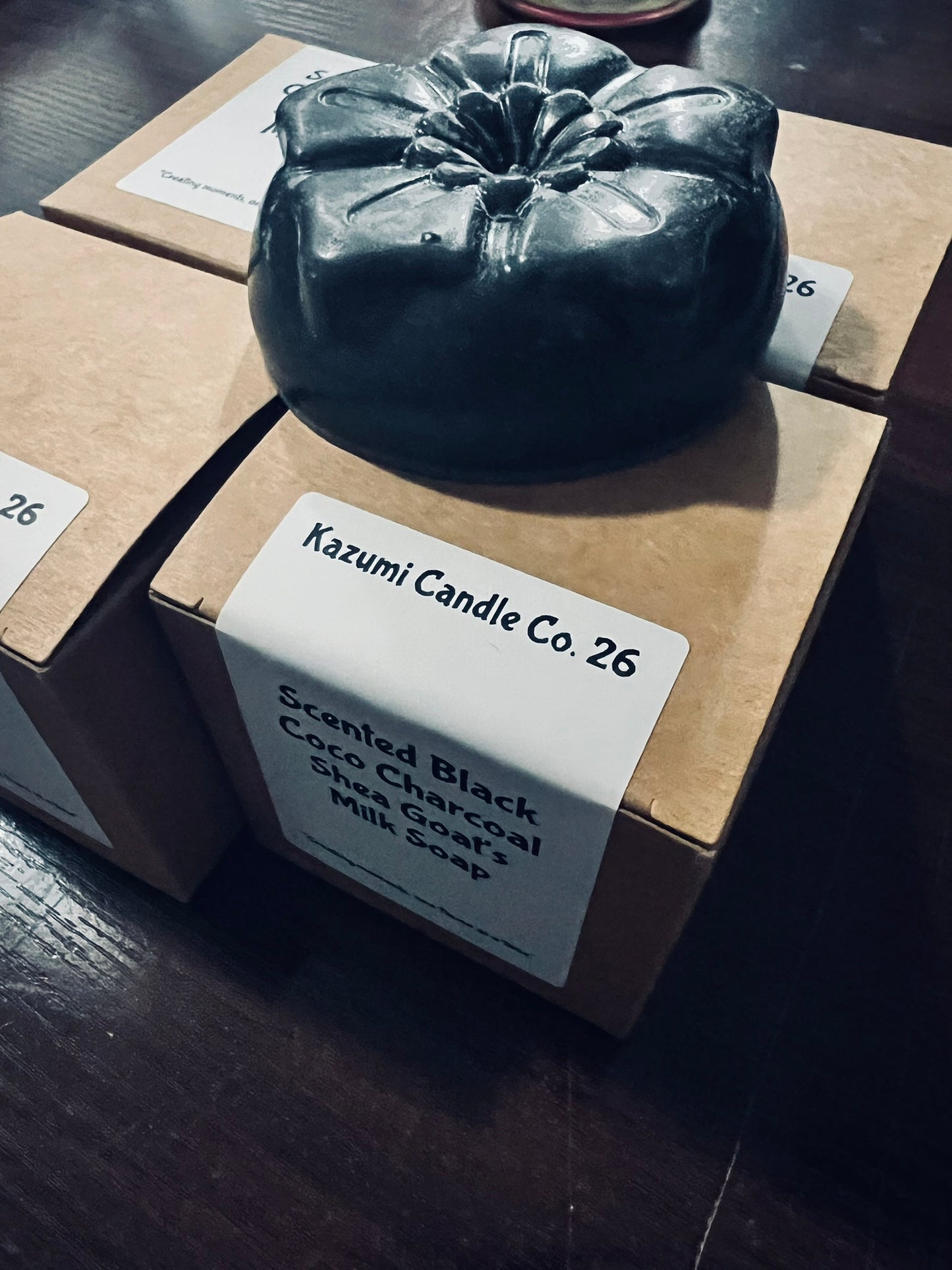 Scented 4oz Black Coco Charcoal Shea Goats' Milk Soap (2 Flower Edition)