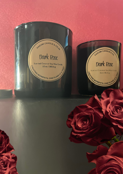 Dark Rose 10oz & 3oz Candle (Coconut Soy Wax)