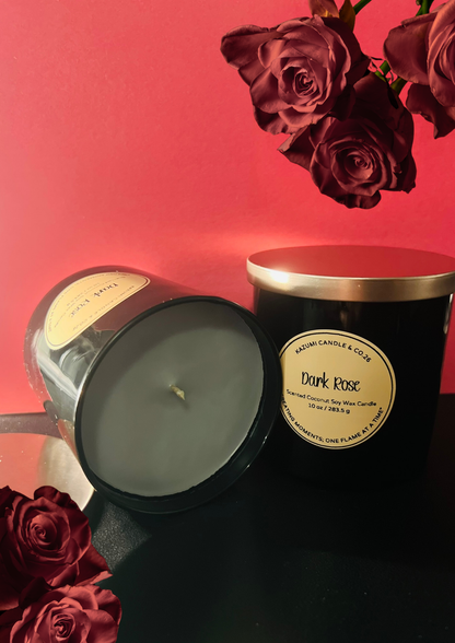 Dark Rose 10oz & 3oz Candle (Coconut Soy Wax)