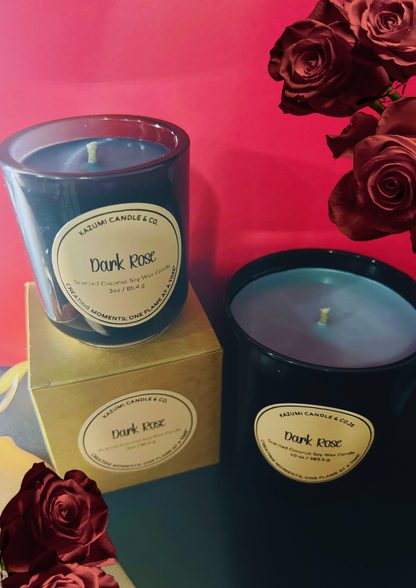 Dark Rose 10oz & 3oz Candle (Coconut Soy Wax)