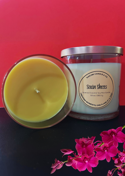 Satin Sheets 10oz & 3oz Candle (Coconut Soy Wax)