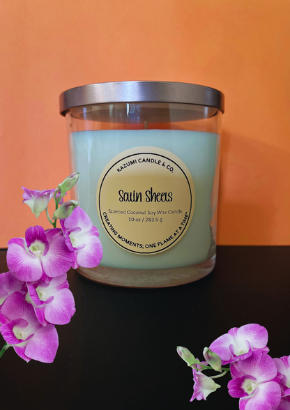 Satin Sheets 10oz & 3oz Candle (Coconut Soy Wax)