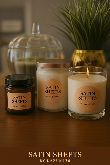 Satin Sheets - Clean Coconut-Soy Blend - Clean Burn, Lasts 30+ hrs