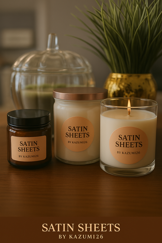 Satin Sheets - Clean Coconut-Soy Blend - Clean Burn, Lasts 30+ hrs