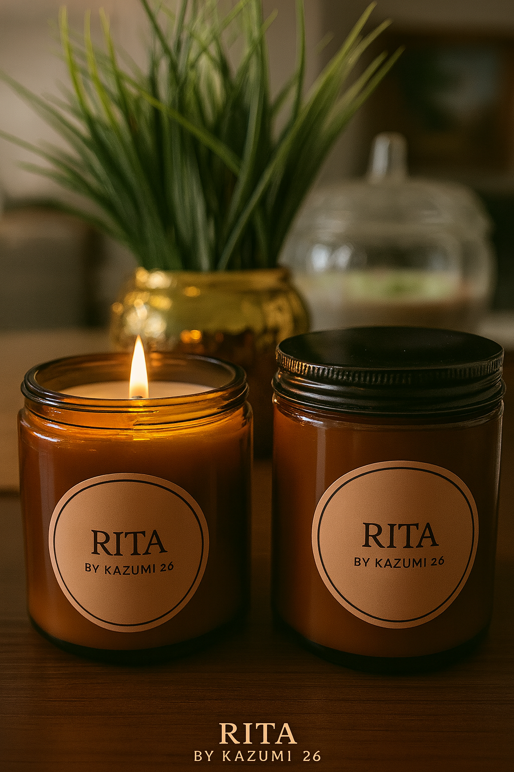 Rita 7oz & 3oz Candle (Coconut Soy Wax) (Personalized)*