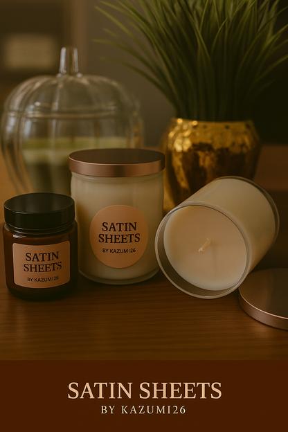 Satin Sheets - Clean Coconut-Soy Blend - Clean Burn, Lasts 30+ hrs