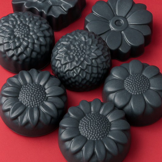 Scented 4oz Black Coco Charcoal Shea Goats' Milk Soap (2 Flower Edition)